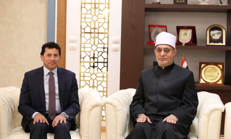 مفتي الجمهورية يستقبل وزير الشباب والرياضة لبحث تعزيز التعاون المشترك