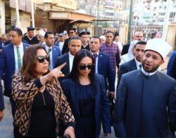 وزراء التنمية والأوقاف ومحافظ الغربية يتفقدون أعمال تطوير محيط مسجد السيد البدوي. 