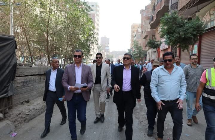 محافظ الجيزة يتفقد مشروع الصرف الصحي بمدينة النجوم بحي بولاق