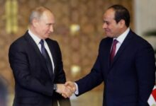 السيسى وبوتين يشاركان في تركيب وعاء ضغط المفاعل للوحدة النووية الأولى  