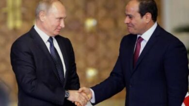 السيسى وبوتين يشاركان في تركيب وعاء ضغط المفاعل للوحدة النووية الأولى  