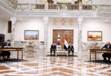 مؤتمر صحفي مشترك بين الرئيس السيسي ورئيس كوريا الجنوبية