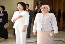 السيدة انتصار السيسي تعرب عن سعادتها وترحيبها بقرينة رئيس جمهورية كوريا الجنوبية