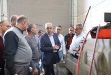 رئيس شركة الصرف الصحي بالإسكندرية يتفقد الإدارة العامة للتصنيع ويشيد بجهودها