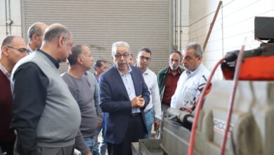 رئيس شركة الصرف الصحي بالإسكندرية يتفقد الإدارة العامة للتصنيع ويشيد بجهودها