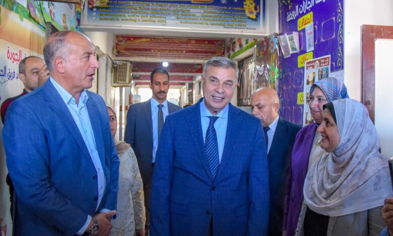 محافظ الإسكندرية يتفقد اللجان الانتخابية بمدرسة أرض رولان ومدرسة الشيخ زايد  