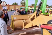 محافظ سوهاج وقائد قوات الدفاع الشعبي والعسكري يتفقدان اصطفاف المعدات