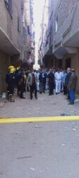 مدير أمن الجيزة يتفقد موقع تسريب غاز داخل عقار إمبابة