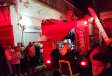 إخماد حريق مخزن أجهزة كهربائية في الوراق