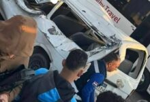 انقاذ 6 أطفال والبحث عن مفقود في حادث انقلاب سيارة ربع نقل بالإسكندرية