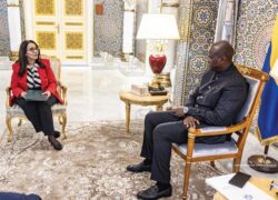 السفيرة المصرية تلتقي رئيس الجمهورية الجابوني