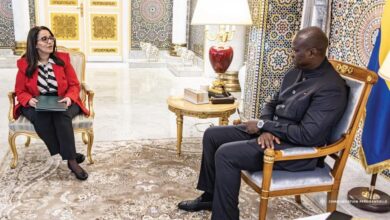 السفيرة المصرية تلتقي رئيس الجمهورية الجابوني