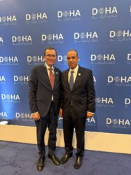 وزير الخارجية والهجرة وشئون المصريين بالخارج التقي مع وزير خارجية النرويج على هامش منتدى الدوحة