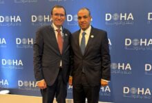 وزير الخارجية والهجرة وشئون المصريين بالخارج التقي مع وزير خارجية النرويج على هامش منتدى الدوحة