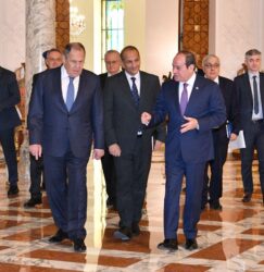 إستقبل الرئيس السيسي اليوم السيد سيرجي لافروف وزير خارجية روسيا الاتحادية.