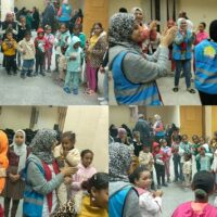 من الأقصر 100 بطانية و 2000 قطعة ملابس إهداء " الإتحاد النوعي لأيتام مصر " لأطفال المراكز .