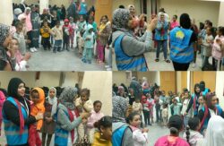 من الأقصر 100 بطانية و 2000 قطعة ملابس إهداء " الإتحاد النوعي لأيتام مصر " لأطفال المراكز .