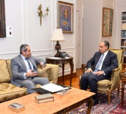 وزير الخارجية يبحث مع رئيس "شركة العاصمة الإدارية" إجراءات نقل السفارات الأجنبية للعاصمة الجديدة. 