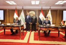 وزير العدل يشهد مراسم توقيع بروتوكول تعاون بين وزارة العدل والبنك الأهلي المصـري.