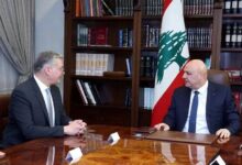 الرئيس اللبناني يستقبل المهندس كريم بدوى وزير البترول والثروة المعدنية والوفد المرافق.