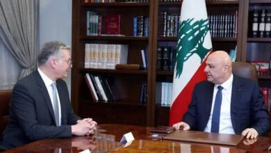 الرئيس اللبناني يستقبل المهندس كريم بدوى وزير البترول والثروة المعدنية والوفد المرافق.