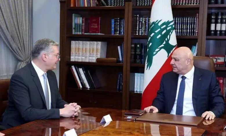 الرئيس اللبناني يستقبل المهندس كريم بدوى وزير البترول والثروة المعدنية والوفد المرافق.