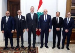 الرئيس اللبناني يستقبل المهندس كريم بدوى وزير البترول والثروة المعدنية والوفد المرافق.