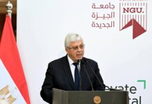 خلال فعاليات افتتاح المستشفى الجامعي التابع لجامعة الجيزة الجديدة بحضور رئيس الوزراء