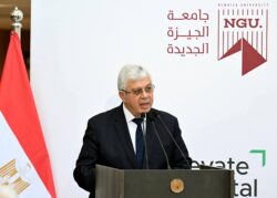 خلال فعاليات افتتاح المستشفى الجامعي التابع لجامعة الجيزة الجديدة بحضور رئيس الوزراء