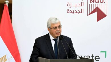 خلال فعاليات افتتاح المستشفى الجامعي التابع لجامعة الجيزة الجديدة بحضور رئيس الوزراء