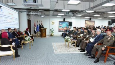 وزير الدفاع يشهد مناقشة البحث الرئيسي للأكاديمية العسكرية