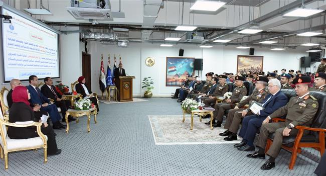 وزير الدفاع يشهد مناقشة البحث الرئيسي للأكاديمية العسكرية