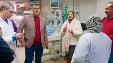 مدير فرع القليوبية للتأمين الصحي في جولة تفقدية بمستشفى النيل.