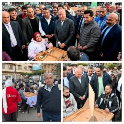 وزير الشباب والرياضة  ومحافظ القاهره يشهدان نهائي دوري القهاوي للطاولة والدومينو. 