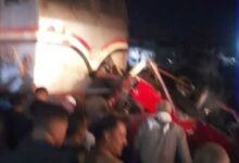 قطار يصطدم بميكروباص في المنوفية أثناء العبور من معبر غير شرعي دون إصابات