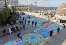 مكتبة الإسكندرية والكشف عن اكبر لوحه مرسومه في العالم