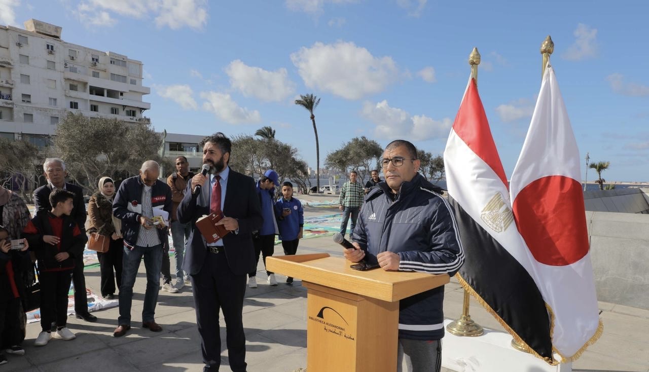 مكتبة الإسكندرية والكشف عن اكبر لوحه مرسومه في العالم