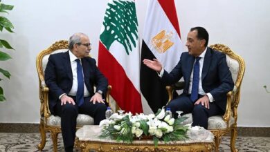رئيس الوزراء اللبناني نثمن الدعم المصري لإنهاء الاحتلال الإسرائيلي