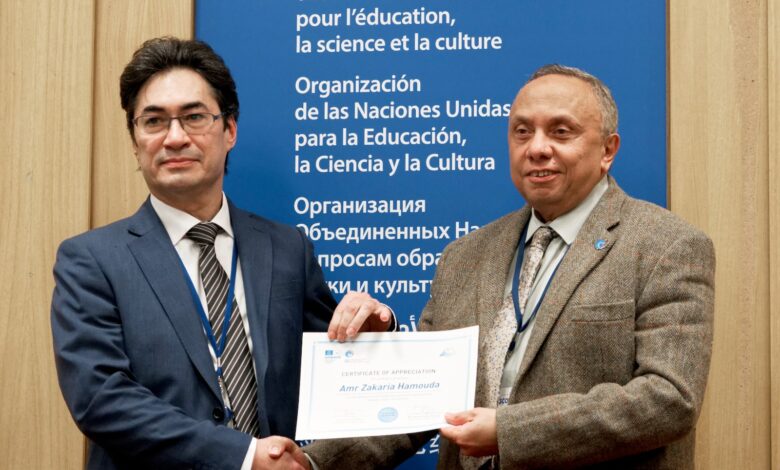 تكريم دولي للدكتور عمرو حمودة في اليونسكو تكليلا لجهودة لمدة 20 عاما