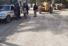 رئيس مدينة المراغة يتابع سير أعمال رصف شارع النزلة