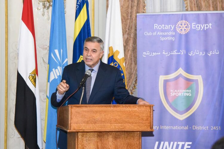 محافظ الإسكندرية يلتقي أعضاء نادي روتاري الإسكندرية سبورتنج في ندوة حوارية
