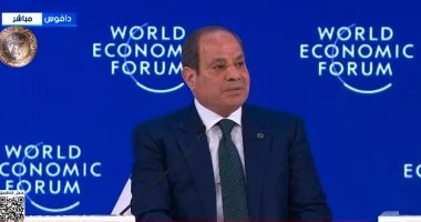  الرئيسي السيسي شارك  اليوم في مدينة دافوس في جلسة حوارية مع نخبة من قادة الأعمال الدوليين