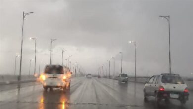 ظاهرة جوية تبدأ الساعة 3 فجرًا والصغرى تصل 1حالة الطقس غدًا الإثنين