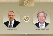 وزير الخارجية يبحث هاتفياً مع جوتيريش إعادة إعمار غزة ووقف إطلاق النار في السودان