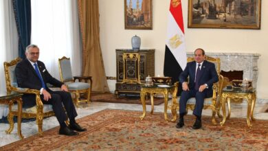 استقبل الرئيس السيسي كبير مستشاري رئيس الولايات المتحدة الأمريكية للشئون العربية. والأفريقية.