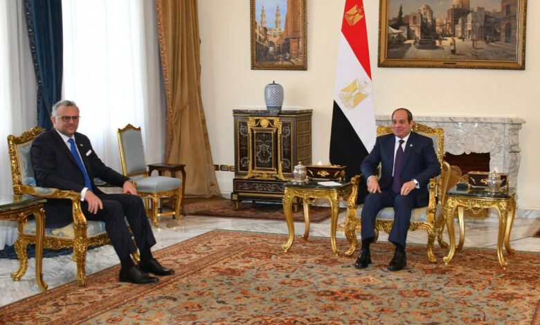 استقبل الرئيس السيسي كبير مستشاري رئيس الولايات المتحدة الأمريكية للشئون العربية. والأفريقية.