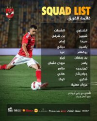 «تواجد الصفقات الجديده».. قائمة النادي الأهلي لمواجهة يانج افريكانز التنزاني بدوري أبطال إفريقيا