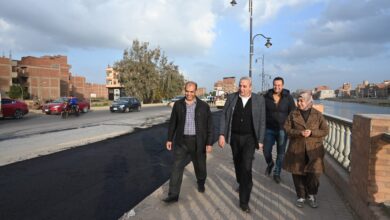 محافظ الغربية يتفقد رصف وتطوير كورنيش المحلة الجديد