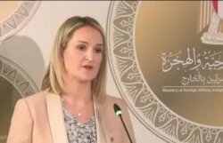 شكراً لكم من القلب ...وزيرة خارجية أيرلندا من العريش إنسانية غزة قبل أي منصب