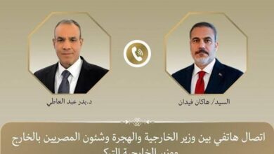 إتصال هاتفي بين وزير الخارجية ونظيره التركي